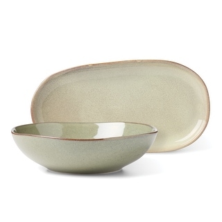 Oneida Organic Shades 12-Piece Dinnerware Set, Service For 4, Clay