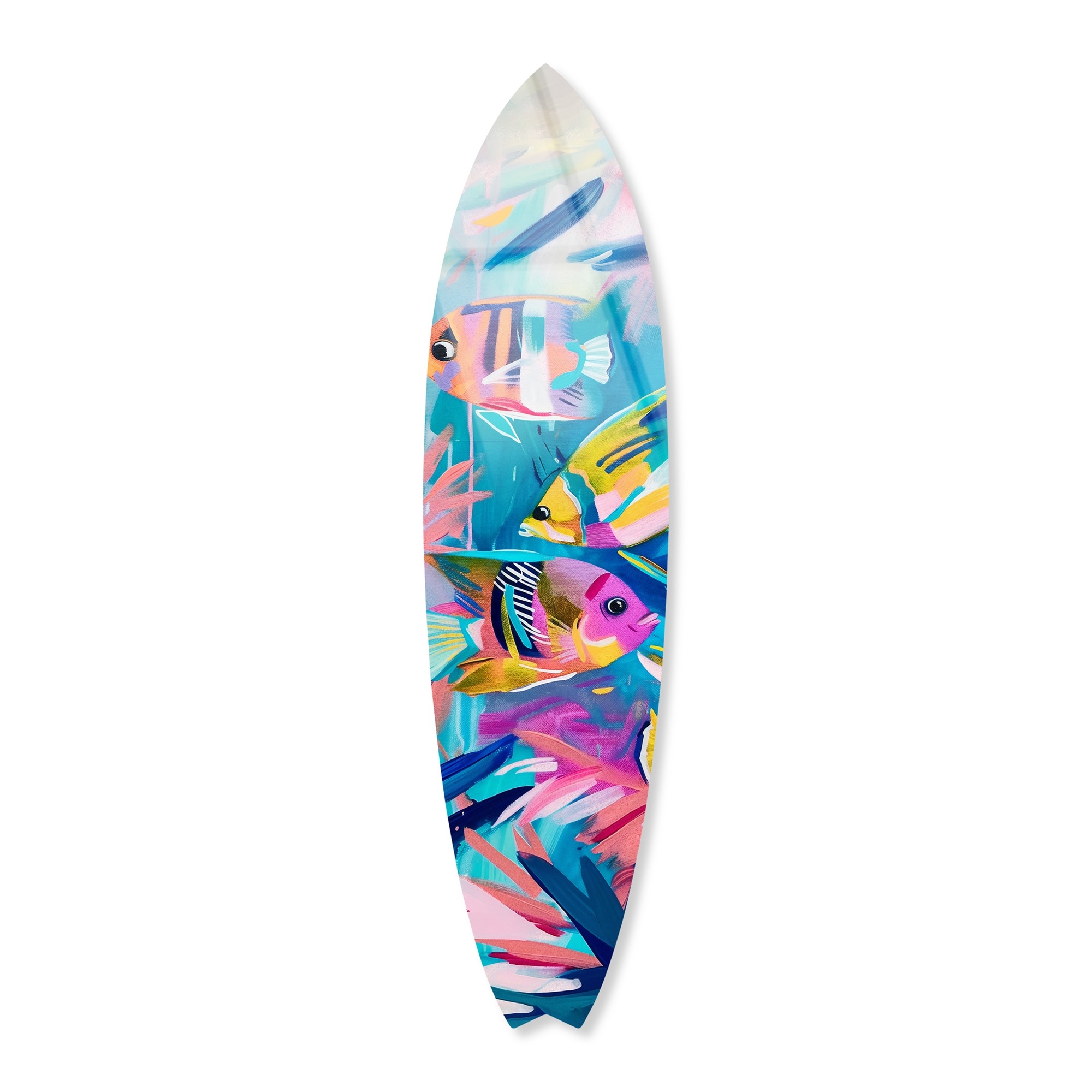Notoriart Colorful Sea Life Surfboard I Acrylic Wall Art Die
