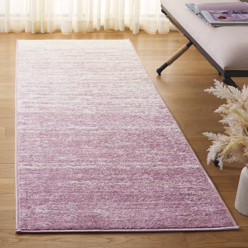 SAFAVIEH Adirondack Mieko Modern Ombre Distressed Area Rug - 2'6" x 14' Runner - Cream/Purple