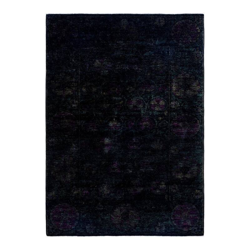 Vibrance One-of-a-Kind Hand-Knotted Area Rug - Black, 6' 4" x 8' 9" - 6' 4" x 8' 9"