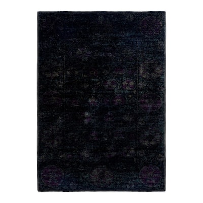 Vibrance One-of-a-Kind Hand-Knotted Area Rug - Black, 6' 4" x 8' 9" - 6' 4" x 8' 9"