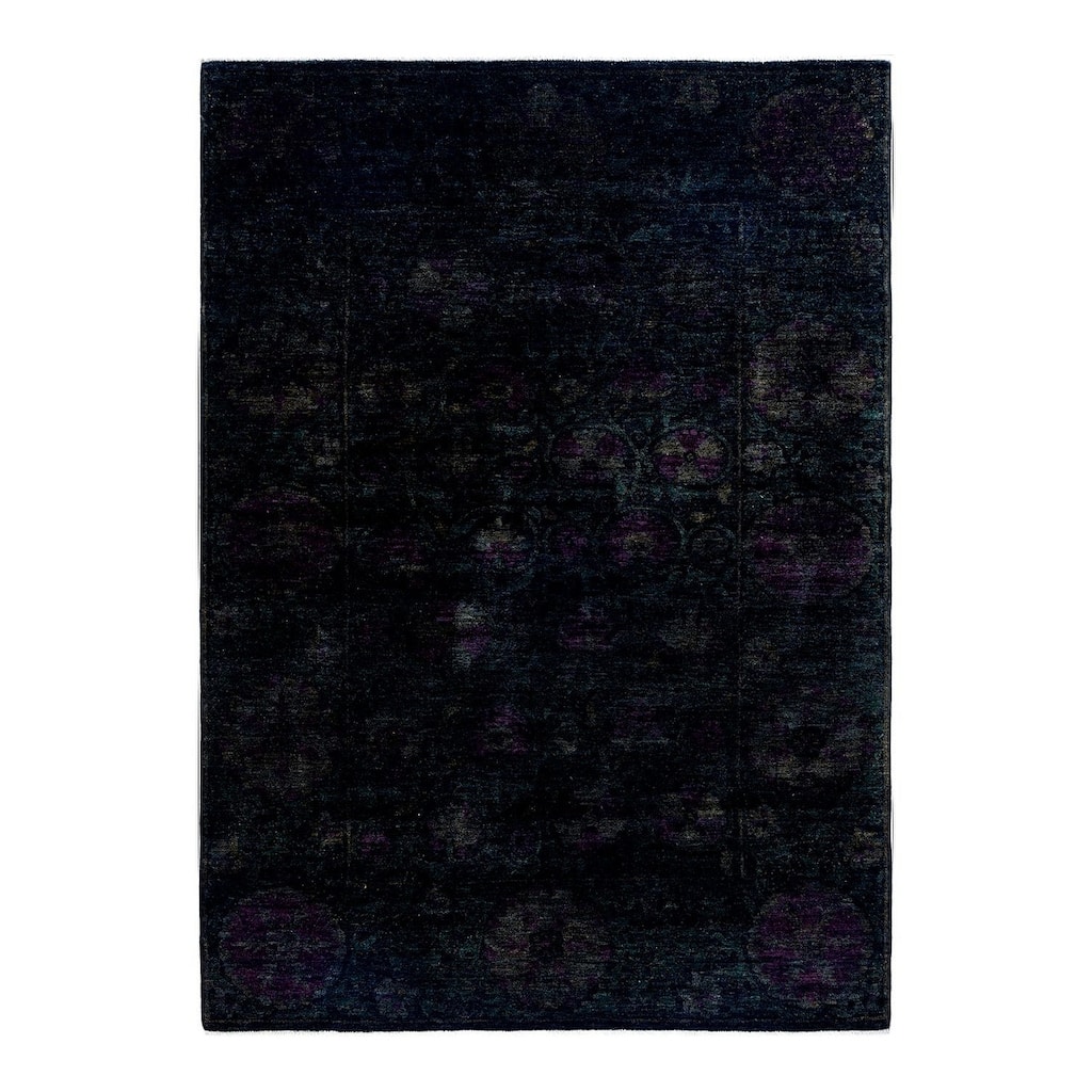 Vibrance One-of-a-Kind Hand-Knotted Area Rug - Black, 6' 4" x 8' 9" - 6' 4" x 8' 9"