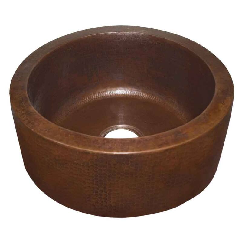 Fiesta 19-inch Round Antique Copper Bar/ Prep Sink