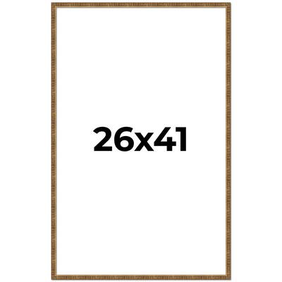 26x41 Frame Gold Solid Wood Picture Frame - Complete Modern Photo
