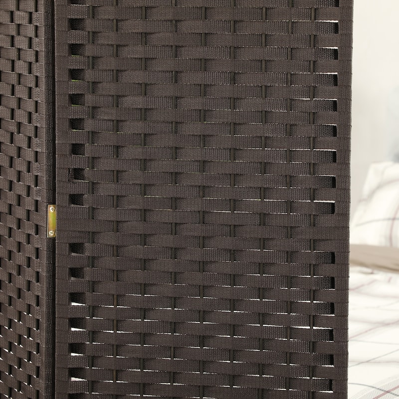 Polypropylene Pine Wood Weaving Room Divider with Arched Top