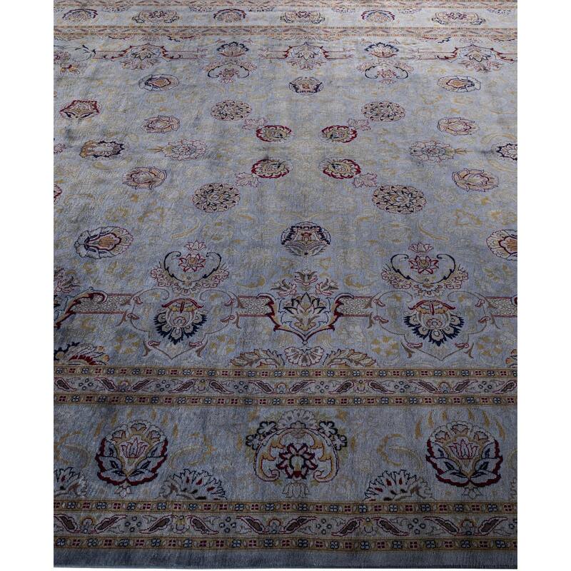 Overdyed One-of-a-Kind Hand-Knotted Area Rug - Gray - 9' 1" x 12' 1"