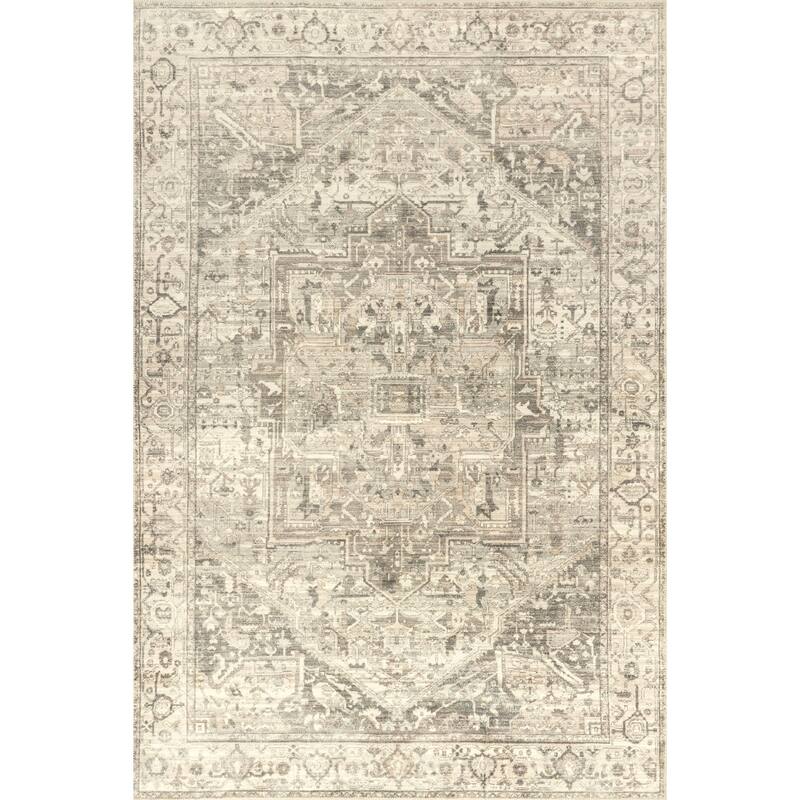 Nuloom Brielle SpinClean Machine Washable Vintage Medallion Area Rug