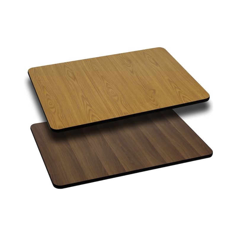 24'' x 42'' Rectangular Table Top with Reversible Laminate Top - Natural/Walnut