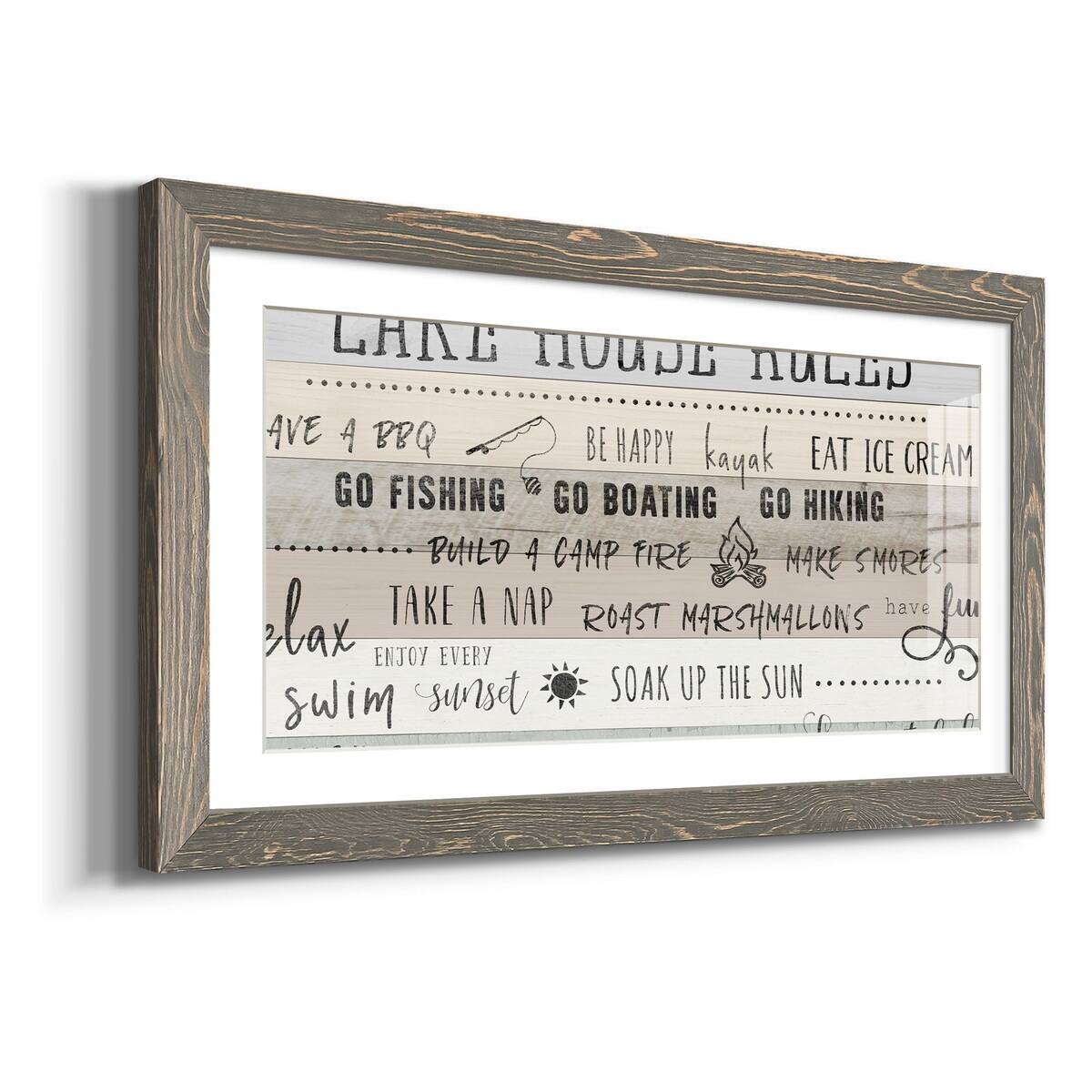 Lake House RulesPremium Framed Print Ready to Hang Bed Bath & Beyond 34627568