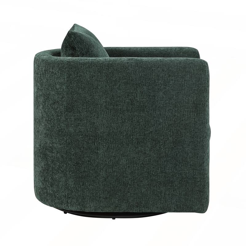 Performance Fabric Swivel Barrel Chair