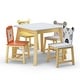 preview thumbnail 1 of 3, 5 Piece Kiddy Table and Chair Set - 23.6*23.6*19.7inch White