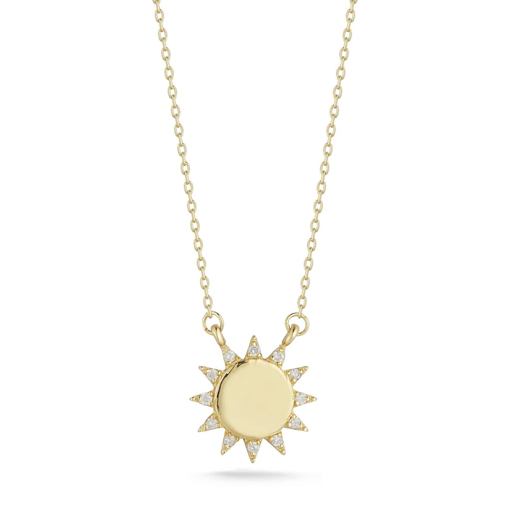 Soleil 14K Gold Diamond Sun Necklace
