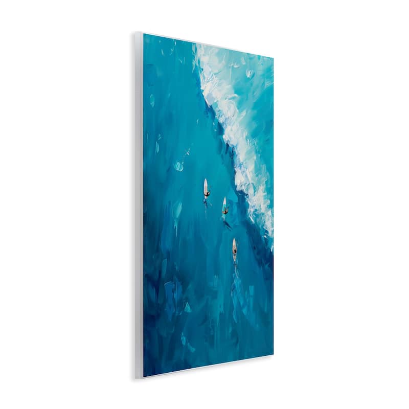 Stupell Aerial Surfers Approaching Wave Wall Plaque Art Design By LSR Design Studio