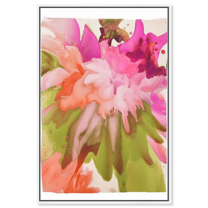 Vibrant Fluidity Floral IV Canvas by Art Remedy - White - 16" x 24"