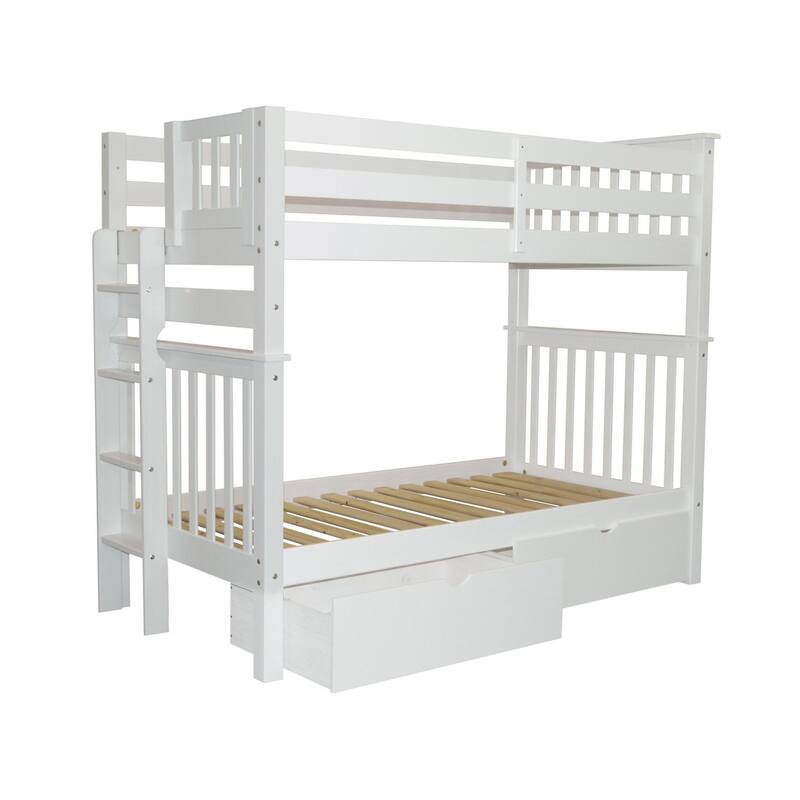 Taylor & Olive Trillium Tall Twin over Twin Bunk Bed, 2 Drawers
