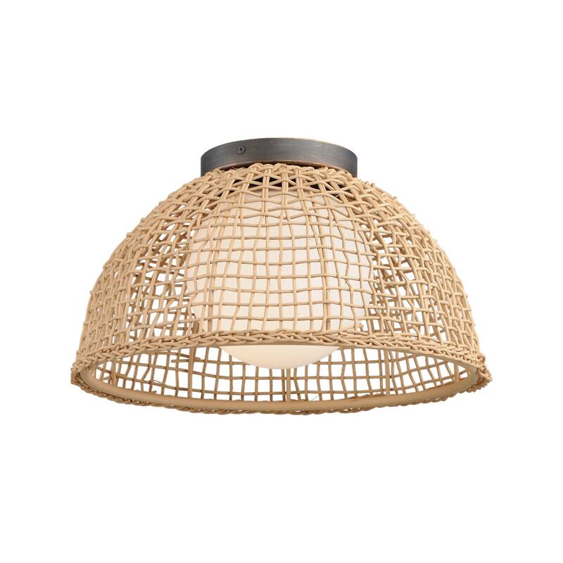 Maxim 22470 Cestino 16" Wide Flush Mount Ceiling Fixture - Antique Bronze
