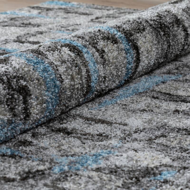 Addison Plano Modern Crosshatch GREY Area Rug