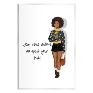 Saba Rauf Stupell Speak Your Truth Phrase Wall Plaque Art Design by Saba Rauf ...