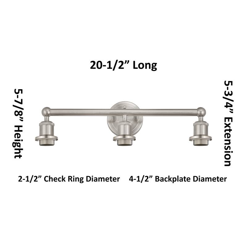 Innovations Lighting Endless Possibilities Edison - Bristol Natural II - 3 Light 26" Bath Vanity Light
