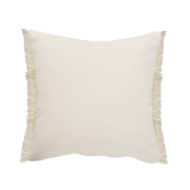 HomeRoots 24" X 24" Denim Blue Tan And Taupe Jute Coastal Zippered Pillow