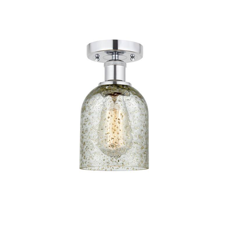 Innovations Lighting Edison Caledonia - 1 Light 5" Semi-Flush Mount - Polished Chrome/Mica