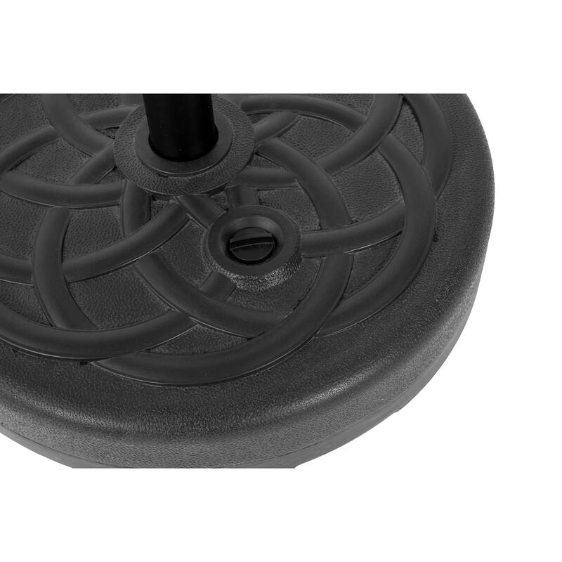 Anmytek Round Patio Umbrella Base with Fillable Port Adjustable Tightening Knob Non Slip Feet for Outdoor Deck Pool Sand