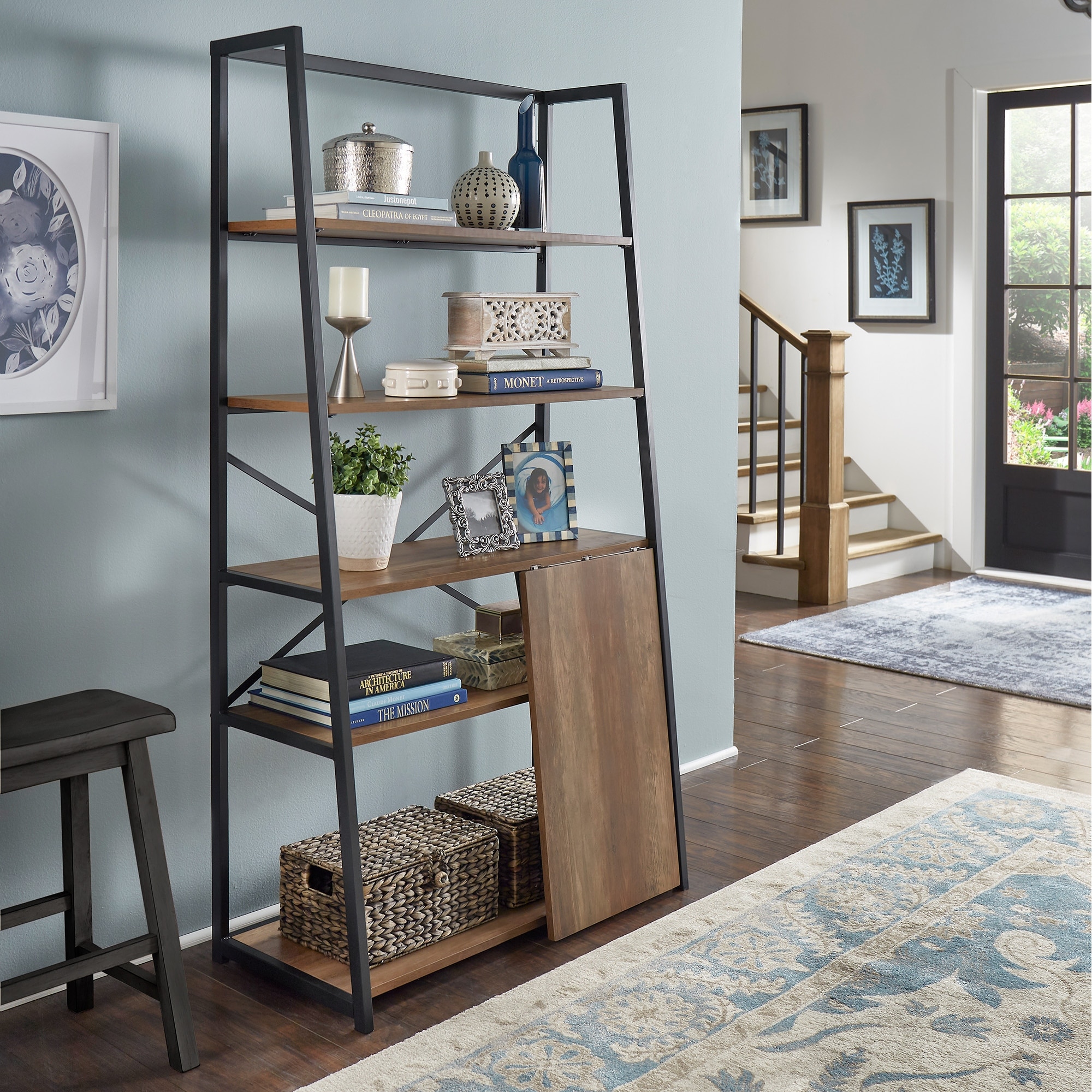 Grover Folding Desk with Bookcase by iNSPIRE Q Modern On Sale