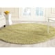 SAFAVIEH California Shag Izat 2-inch Thick Area Rug - 6'7" x 6'7" Round - Green