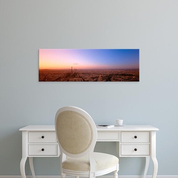 Easy Art Prints Panoramic Images's 'Aerial View, Paris, France' Premium Canvas Art