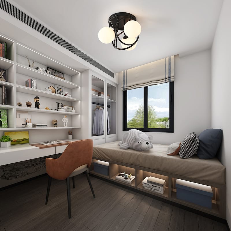 3-light Glass Flush Mount Lights