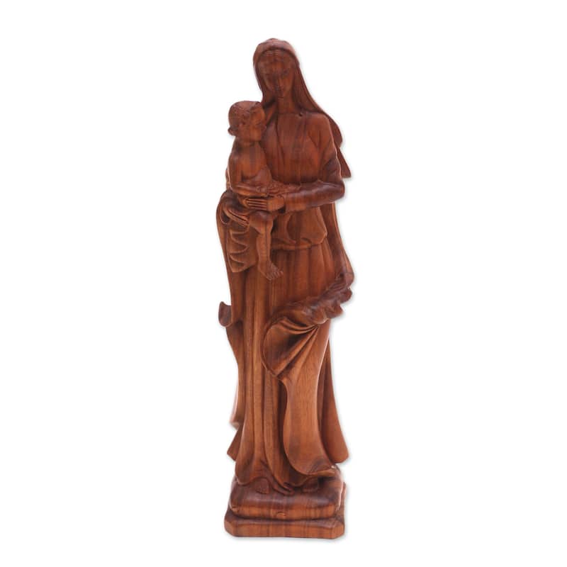 Novica Handmade Marys Love Wood Sculpture
