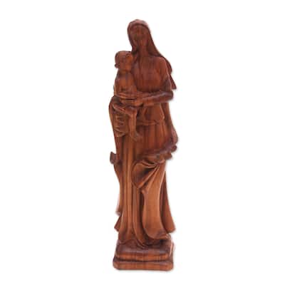 Novica Handmade Marys Love Wood Sculpture