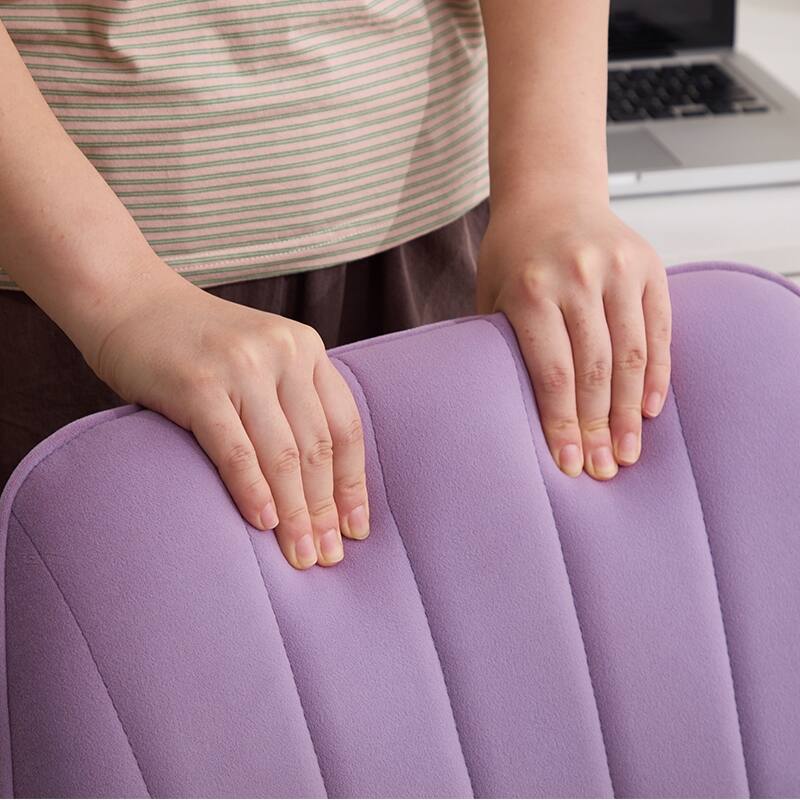 Adjustable Velvet Office Chair - Ergonomic Swivel Design for Home and Bedroom