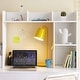 preview thumbnail 1 of 3, The Classic - White Desk Bookshelf