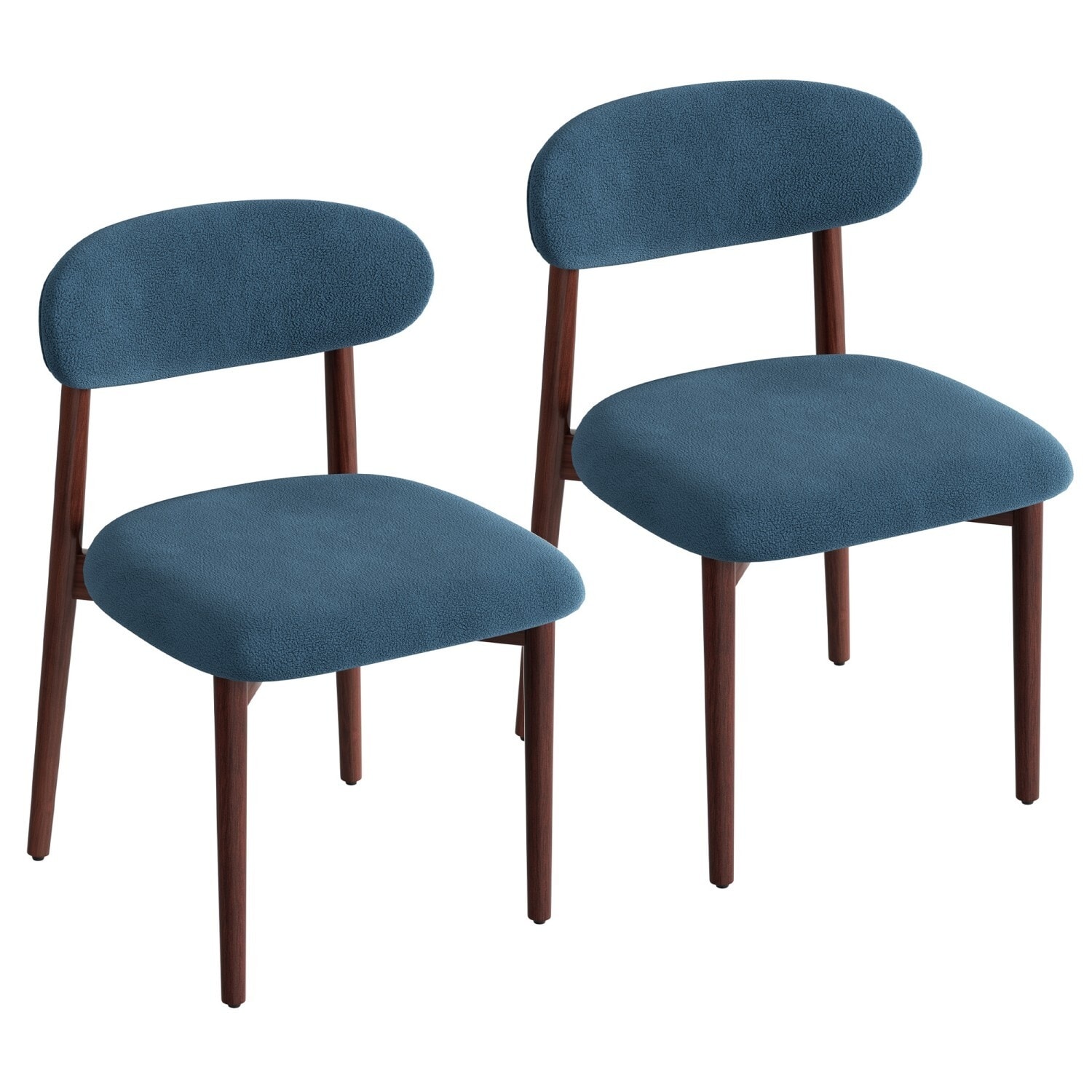 HOMYKA Wooden Dining Chair Set of 2, Modern Dining Chairs with with Curved Back