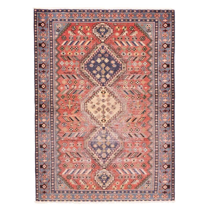 ECARPETGALLERY Hand-knotted Antalya Vintage Dark Copper Wool Rug - 4'8 x 6'7