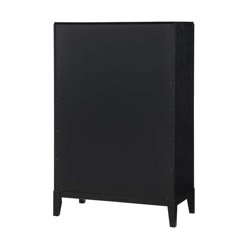 Mason Black 5-Drawer Chest