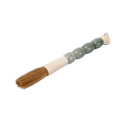 Artissance 15" Small Gray Marble Jade Calligraphy Brush With Stand
