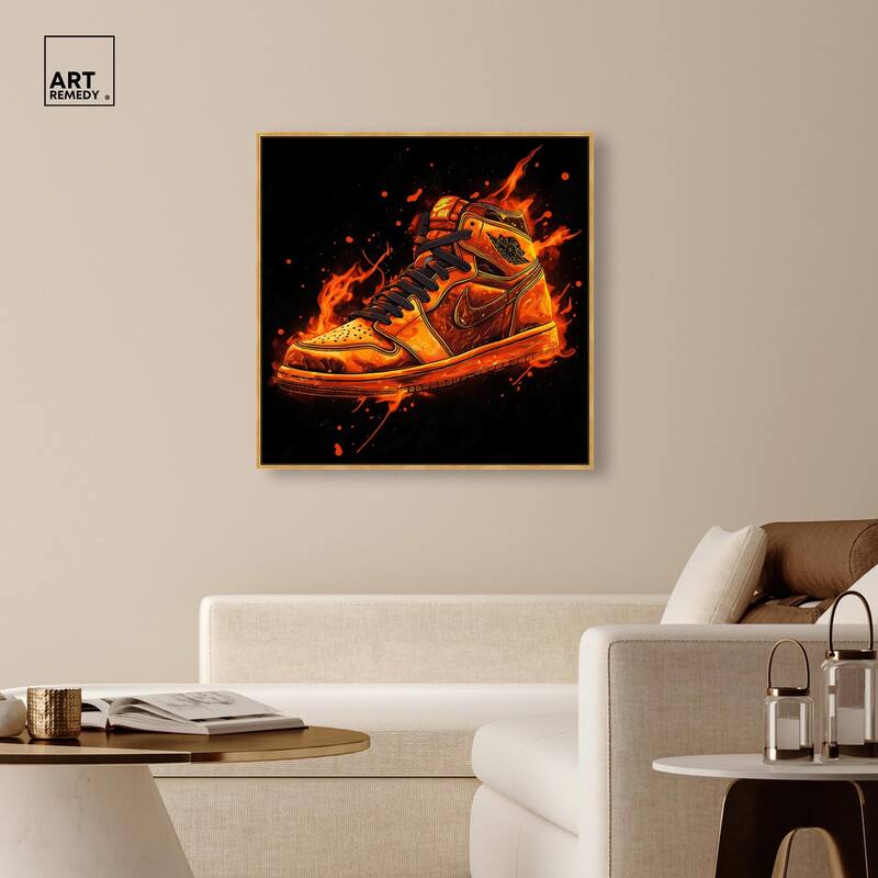 Jumpman on Fire I Canvas by Art Remedy
