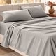 preview thumbnail 1 of 4, Bare Home Organic Cotton Flannel Sheet Set California King - Light Grey