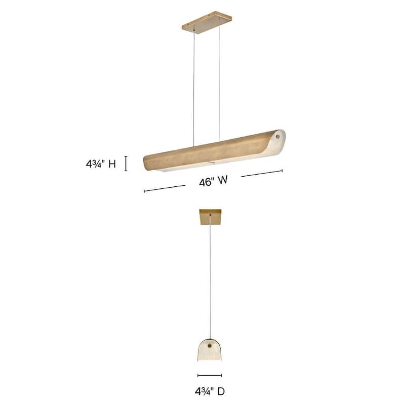 Fredrick Ramond FR41555 Arco 46" Wide LED Linear Chandelier