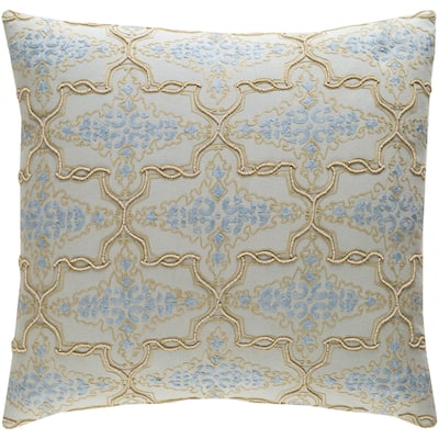 Decorative Savusavu Light Grey 18-inch Throw Pillow Cover