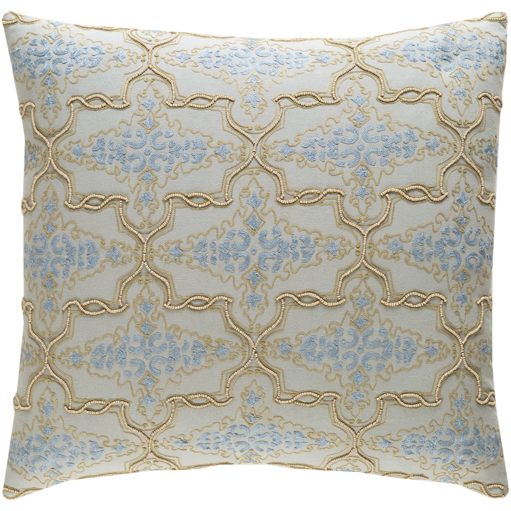 Decorative Savusavu Light Grey 20-inch Throw Pillow Cover