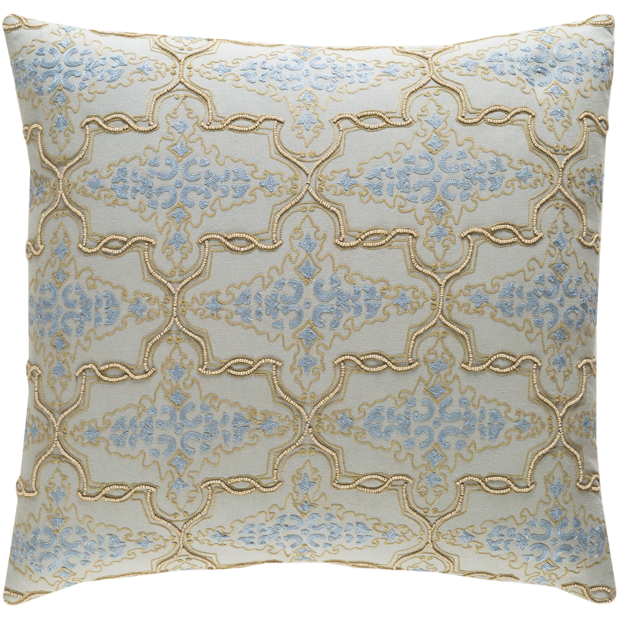 Decorative Savusavu Light Grey 22-inch Throw Pillow Cover
