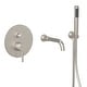 preview thumbnail 29 of 40, Wall Mounted Tub Faucet with Hand Shower Tub Filler Faucet Set Brushed Nickel