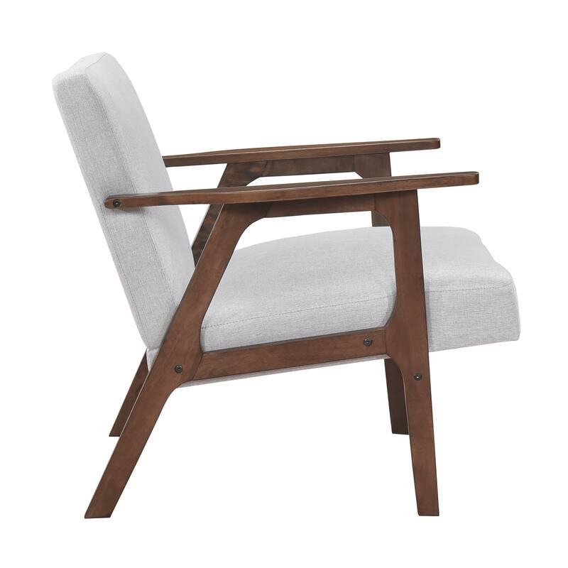 Dean 27" Textured Fabric Accent Chair - Solid Rubberwood Frame