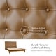preview thumbnail 6 of 18, Leocadia Mid-century Modern Button-tufted Genuine Leather Solid Wood Platform Bed with Charging Ports by HULALA HOME