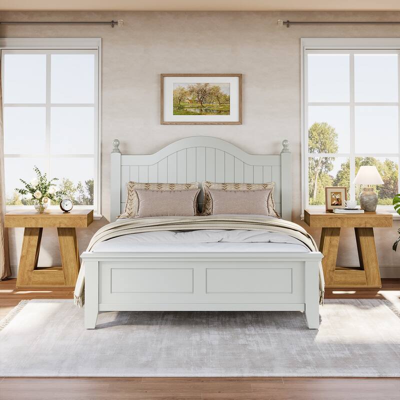 23.62" 2-Tier Modern Nightstand with Trapezoid Base