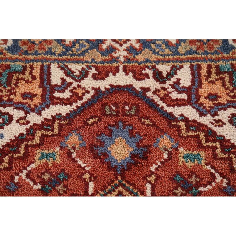 Orange Heriz Serapi Oriental Foyer Rug Handmade Wool Carpet - 2'0" x 3'0"