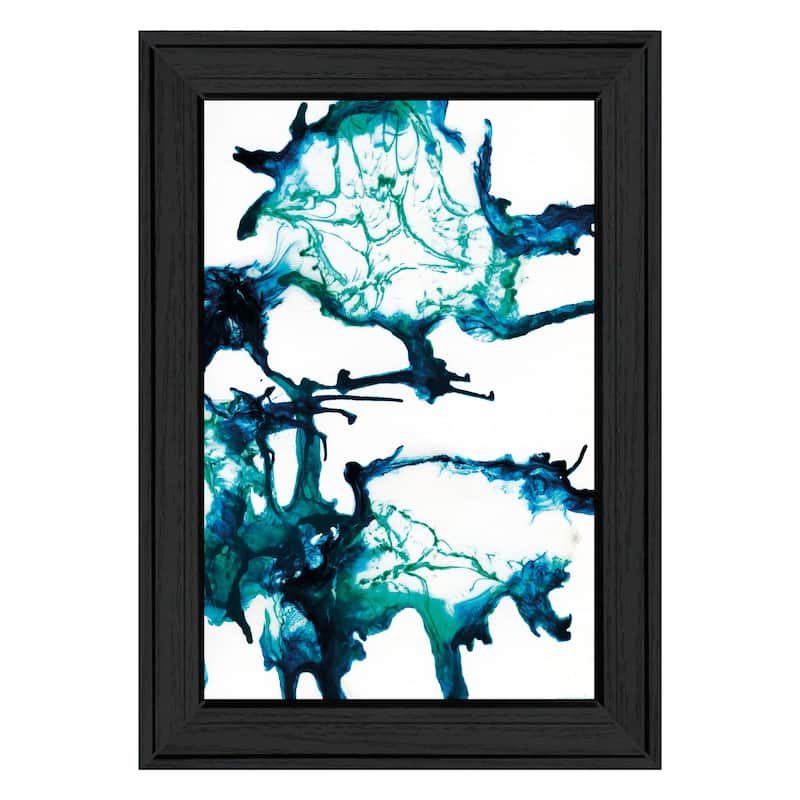 TrendyDecor4U Coastal "Ocean Living 1" Framed Print Wall Art